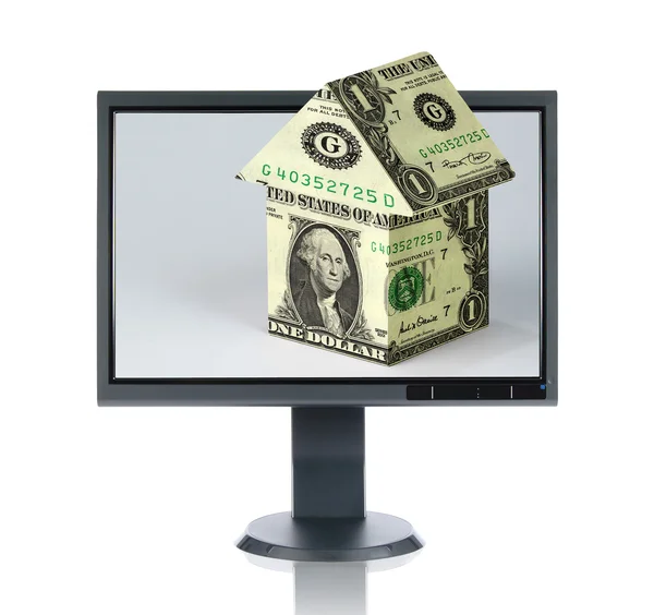 LCD monitor a bydlení — Stock fotografie