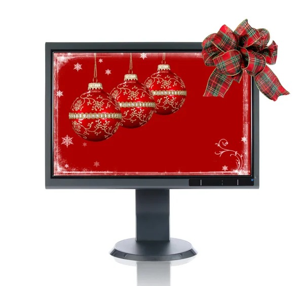 LCD-monitor geschenk — Stockfoto