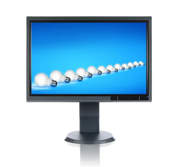 LCD монитор с изображением — стоковое фото