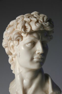 Mermer yinelemede david büstü