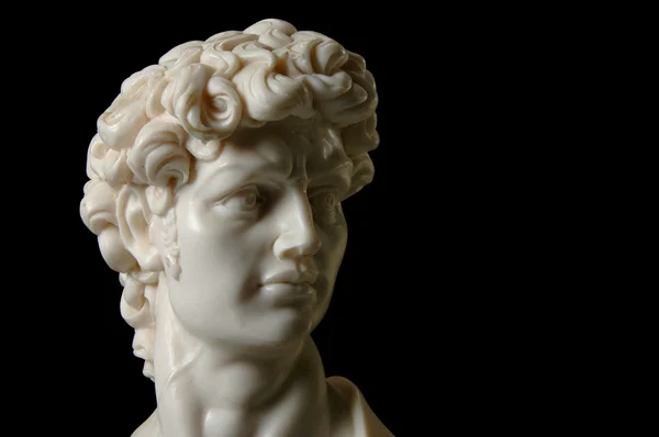 Replika av huvudet av david i marmor — Stockfoto