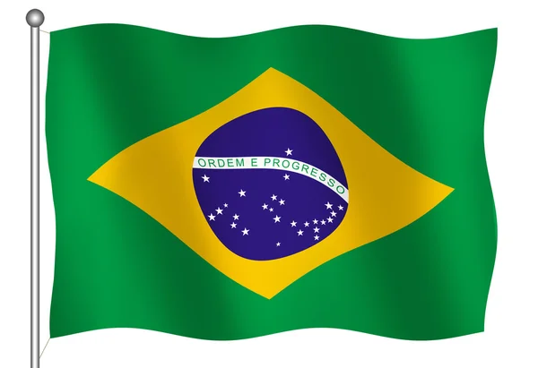 Brasiliansk flagg – stockfoto