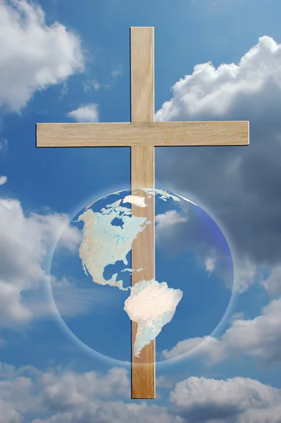Хрест і світ — стокове фото