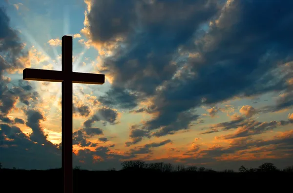 Cross at Sunset — Stock Photo, Image