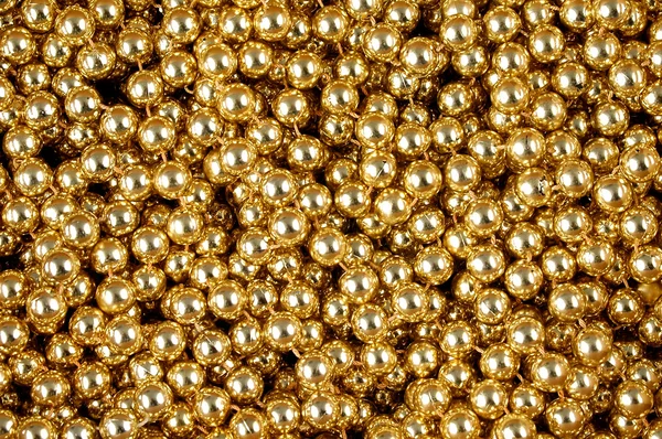 Gold Beads Background — Stock Photo, Image