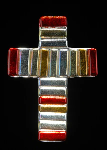 Cross made of glass — Stock Photo, Image