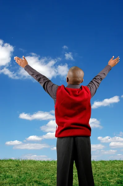 Boy Worshipping — Stock Photo, Image