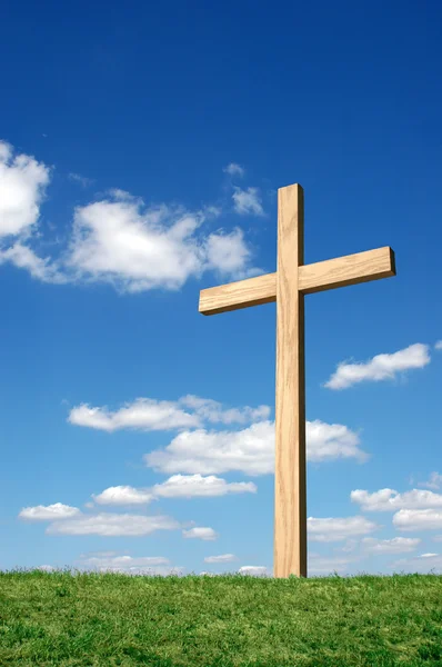 Cross and blue sky — Stock Photo, Image