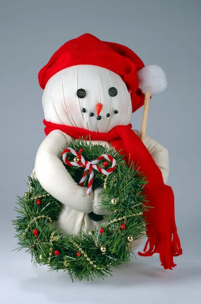 Old Christmas Snowman — Stock Photo, Image