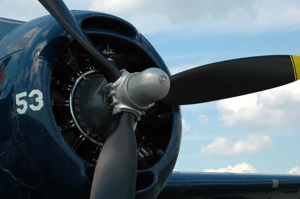 Grumman Avenger 's Propeller and Engine — стоковое фото