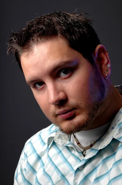 Young Man Looking Serious — Stock Photo, Image