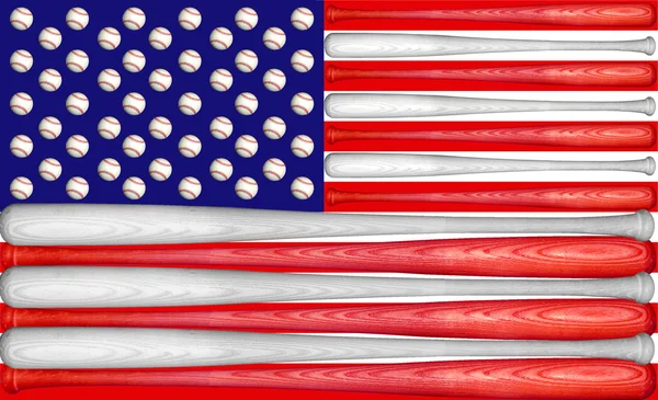 Baseball US Flag — Stock Photo, Image