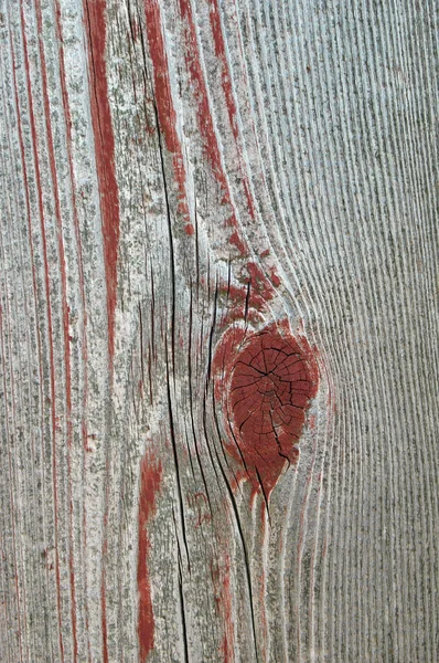 Old and Grungy Painted Wood with knot — Stock Photo, Image