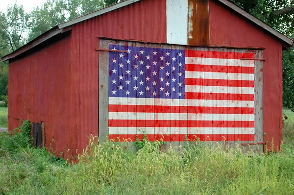 Flag Painted on Barn — Stock Photo, Image