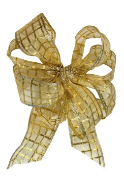 beyaz zemin üzerine sarı Noel yay