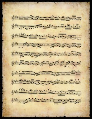 Vintage müzik sayfası