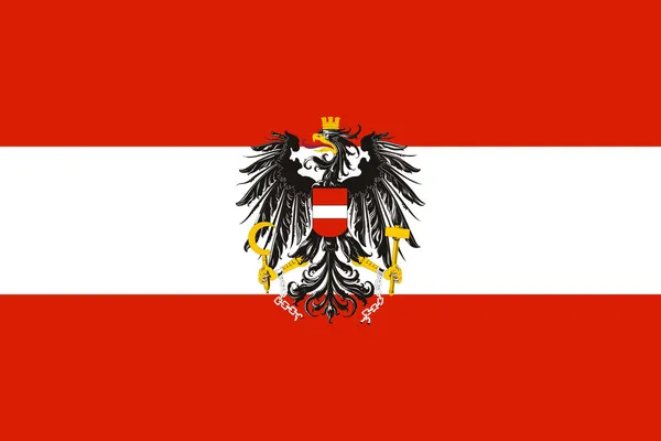 奥地利的旗子 — 图库照片