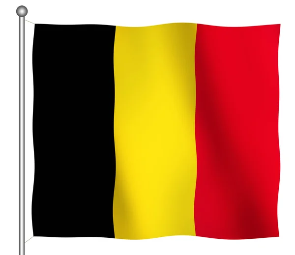 Flagge Belgiens geschwenkt — Stockfoto