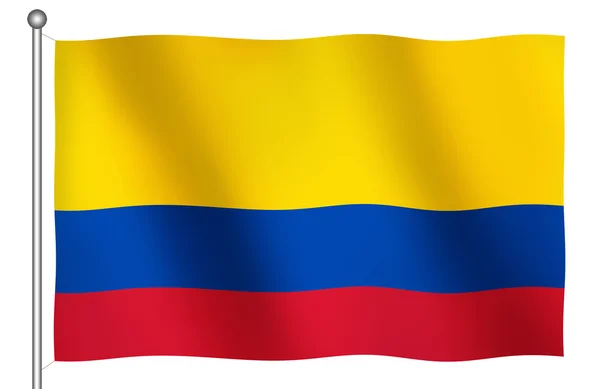 Drapeau de la Colombie agitant — Photo