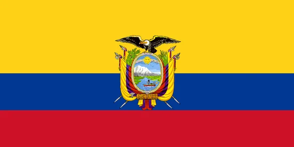 Flagga ecuador — Stockfoto