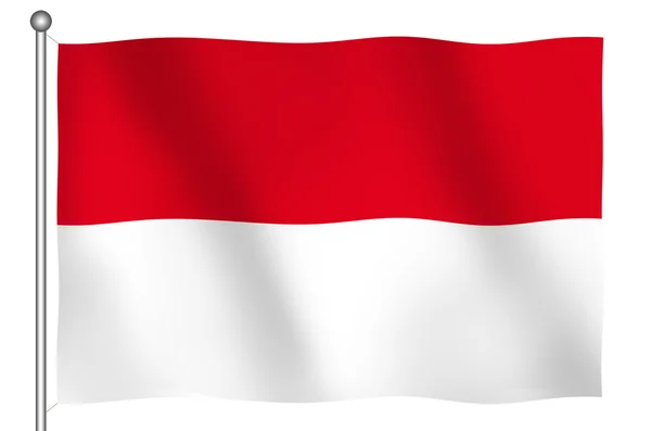 Vlag van Indonesië zwaaien — Stockfoto