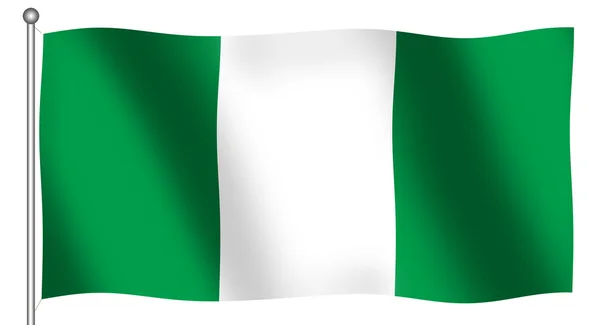 Flag of Nigeria Waving — Stock Photo, Image