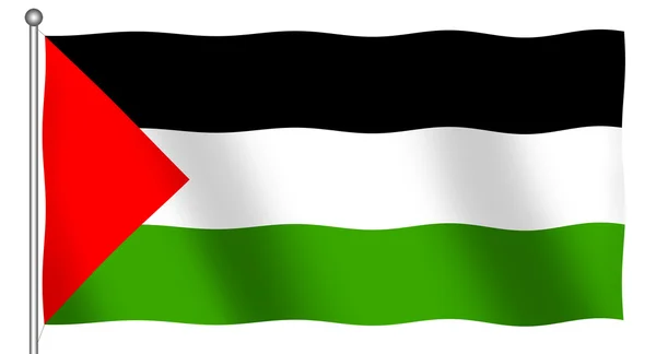 Vlag van Palestina zwaaien — Stockfoto