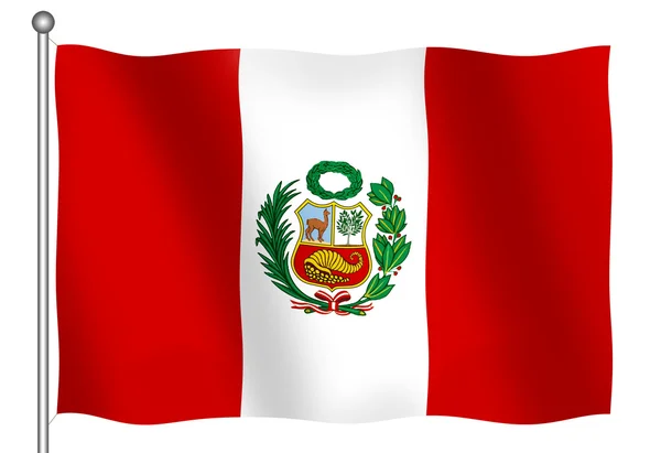 Bandeira do Peru Acenando — Fotografia de Stock