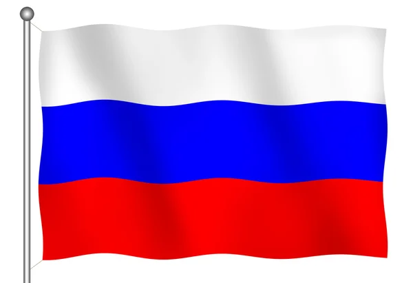 Vlajka Ruska mává — Stock fotografie