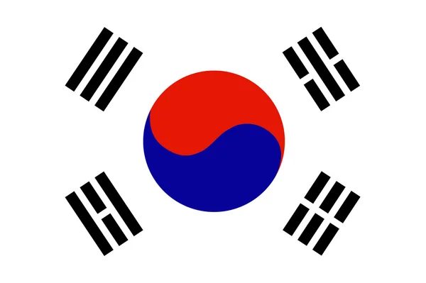 Vlag van Zuid-Korea — Stockfoto