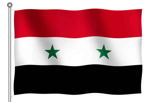 Vlag van Syrië zwaaien — Stockfoto