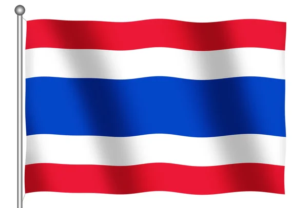 Flagge von Thailand schwenkend — Stockfoto