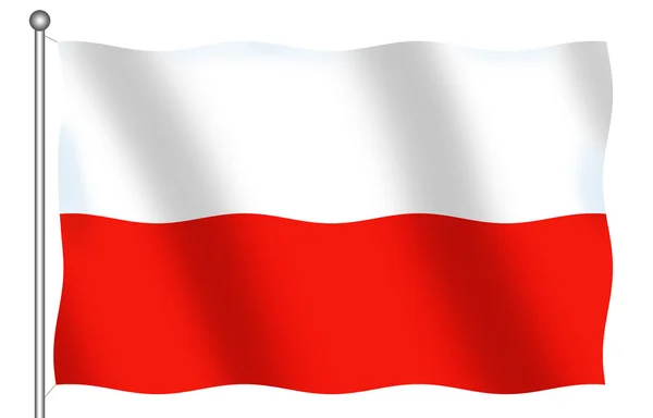 Polen flagga — Stockfoto