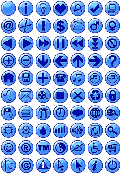 Web Icons in dark blue — Stock Photo, Image