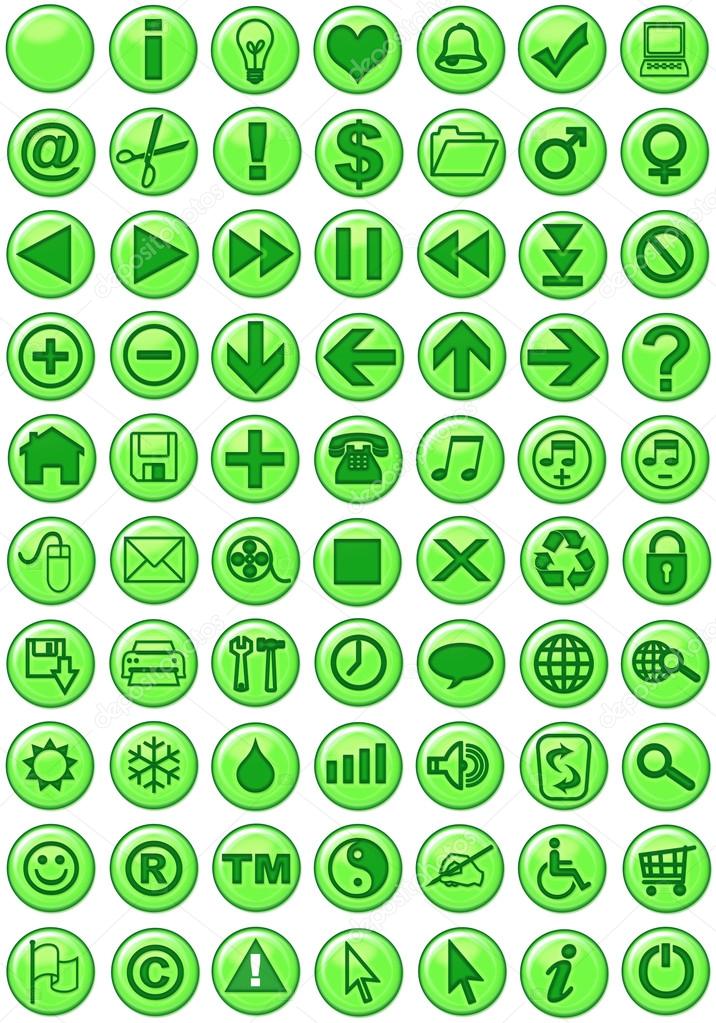 Web Icons in green