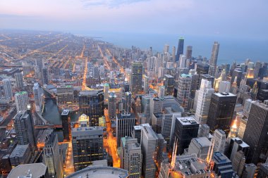 Chicago şehir havadan görünümü