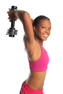 kadın dumbbell ile egzersiz