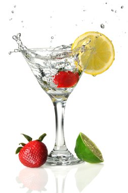 meyve ve martini cam