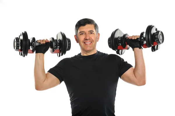 Mature Hispanic Man Exercising — Stock Photo, Image