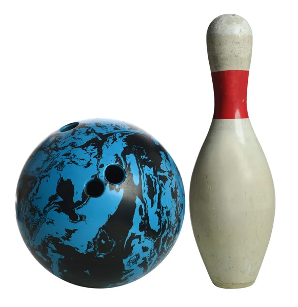 Bowlingbal en -pin — Stockfoto