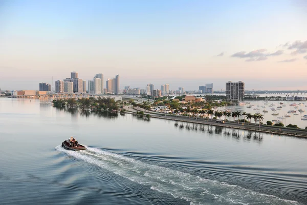 Miami Limanı havadan görünümü — Stok fotoğraf