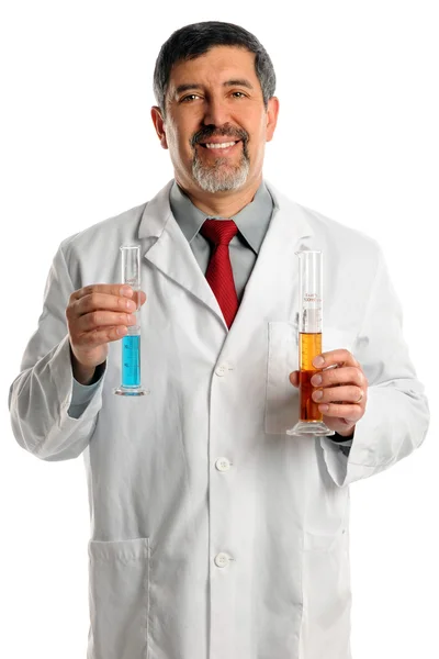 Kimyasal madde ile bilim adamı — Stok fotoğraf