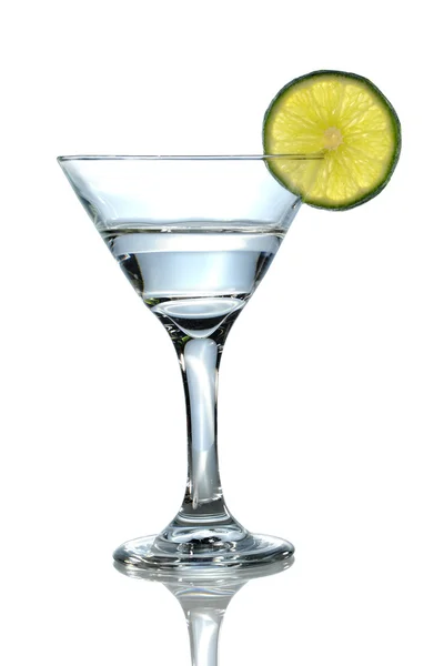 Martini Glass With Lime — Stock Photo, Image