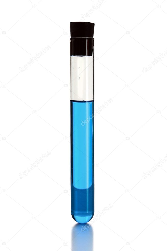 Test Tube With Blue Liquid