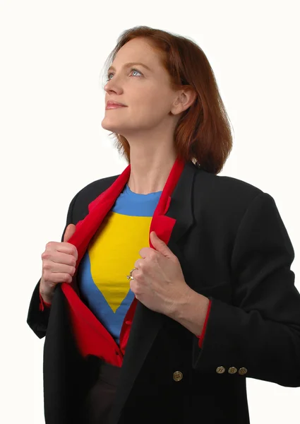 Super Businesswoman — Stock Photo, Image