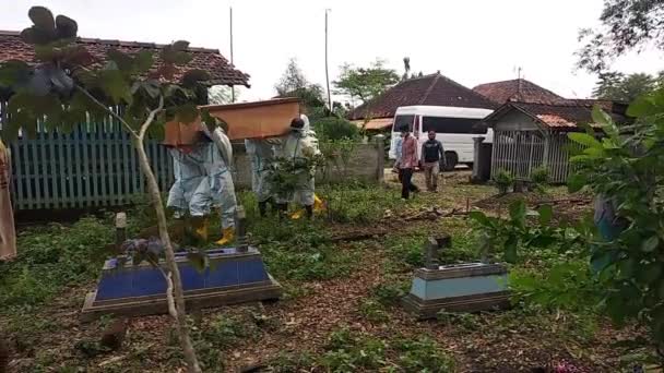 Funeral Procession Bodies Caused Covid Blora Central Java Indonesia June — Stockvideo