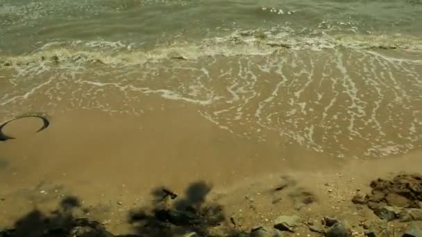 Video Waves Beach Out Focus Blur — Vídeos de Stock