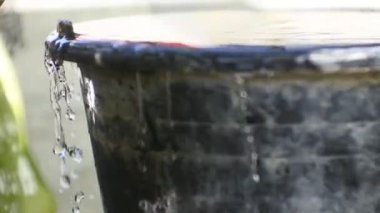Siyah kova HD videosundan su döküldü. Dopdolu artık olmuyor. aşırı yükleme