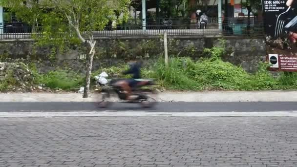 Strada Traffico Autostrada Ubud Bali Indonesia Ottobre 2021 — Video Stock