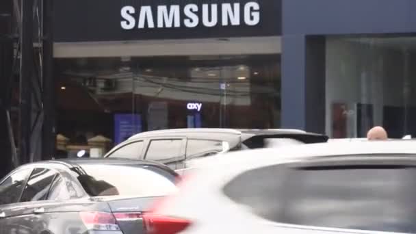 Samsung Güney Koreli Popüler Bir Otomotiv Markası Denpasar Bali Endonezya — Stok video